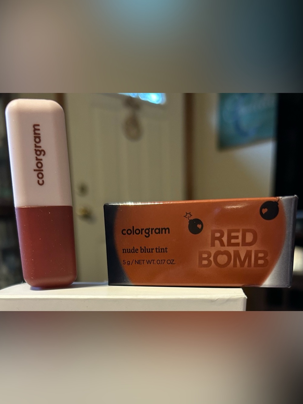 Colorgram Nude Blur Tint, Red Bomb #13 Lip Tint in Burnt Marron